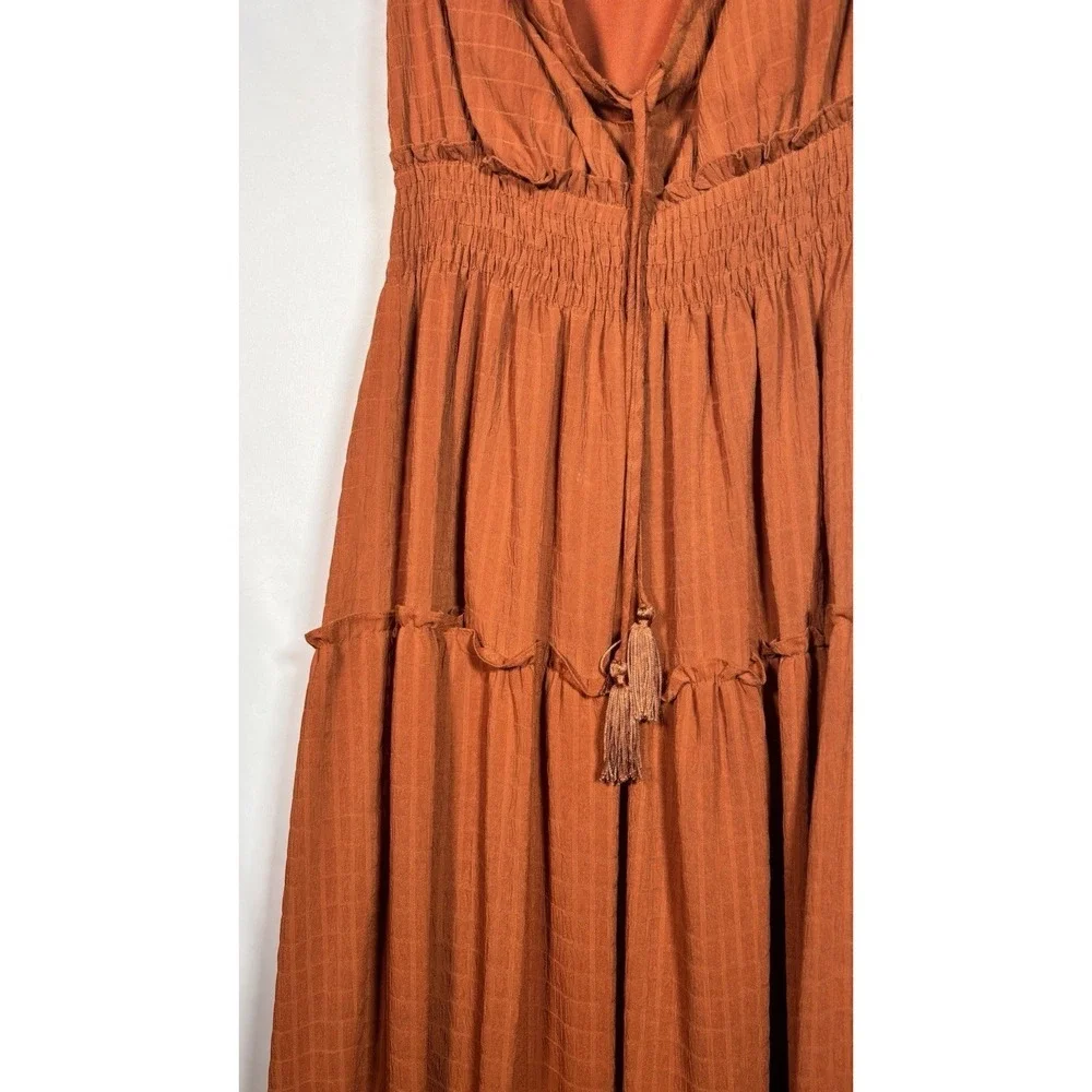 Taylor Maxi Dress Womens Small Cottage Boho Tasseled Tiered Festival Peasant - Picture 10 of 10
